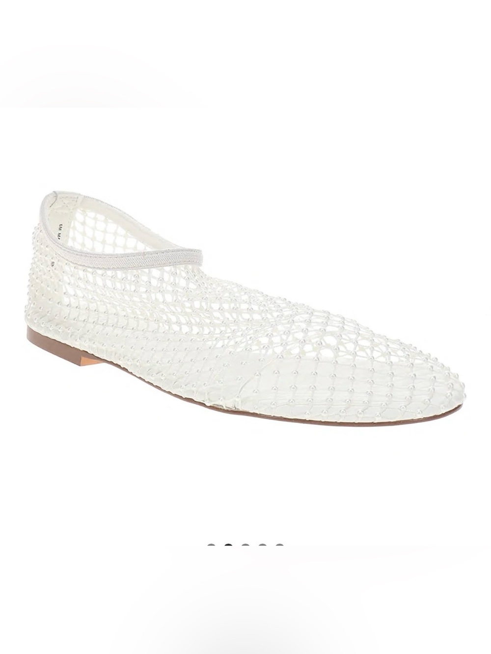 Women's White Mesh Ballet Flat